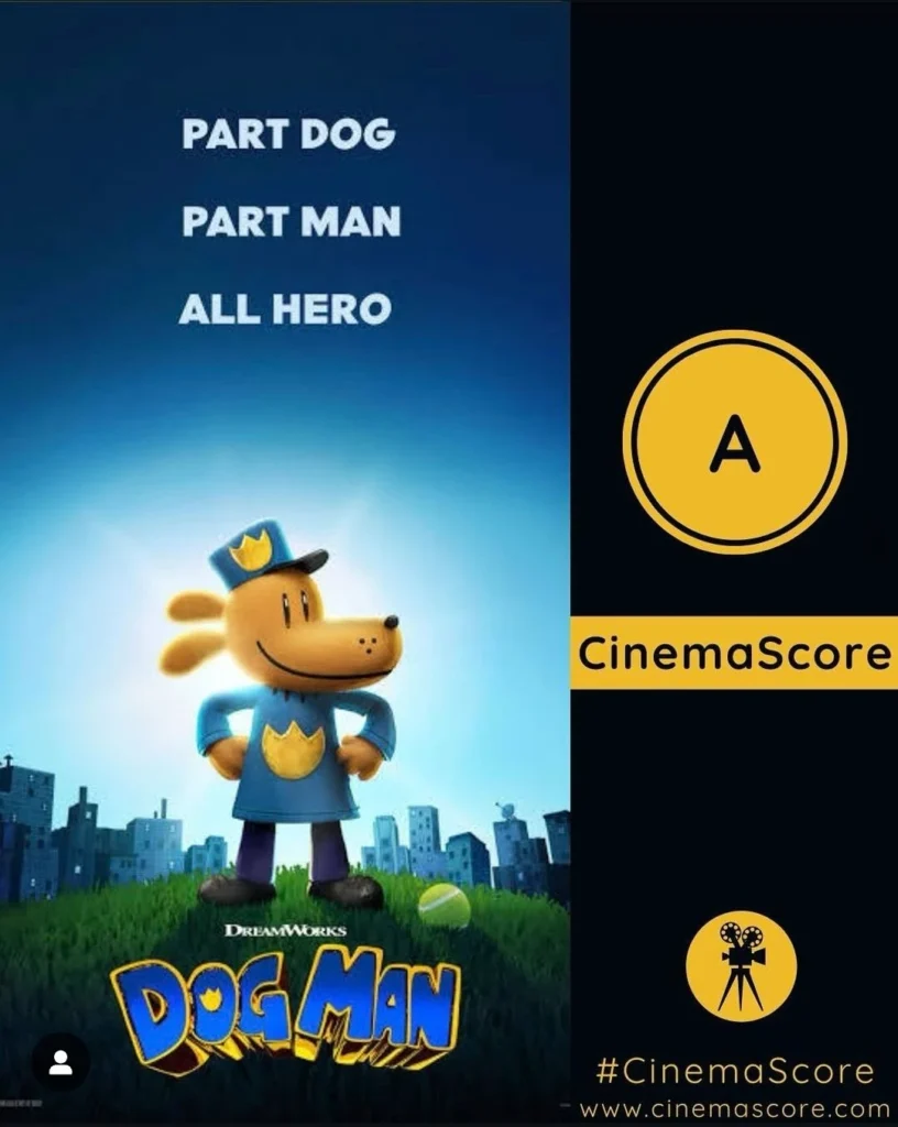 Nota positiva do Homem-Cão no CinemaScore