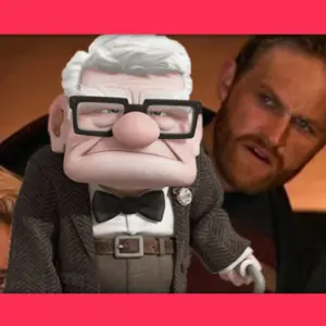 Ator reage ao meme com o Carl de UP!