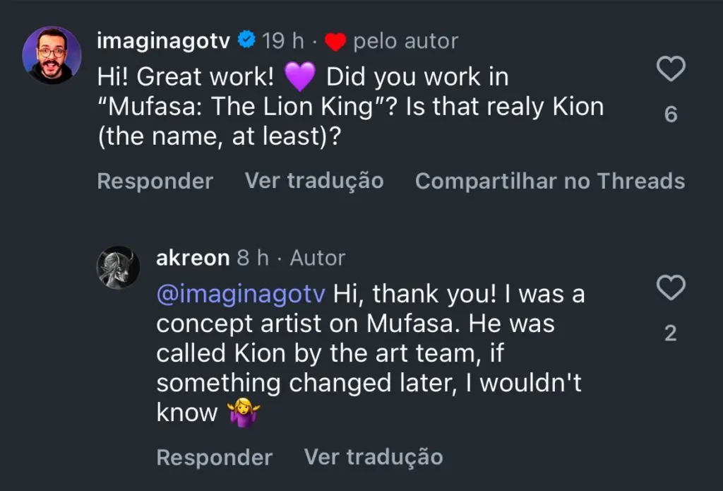 Kion em Mufasa?