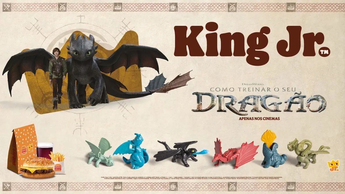 combo de como treinar o seu dragão no burger king