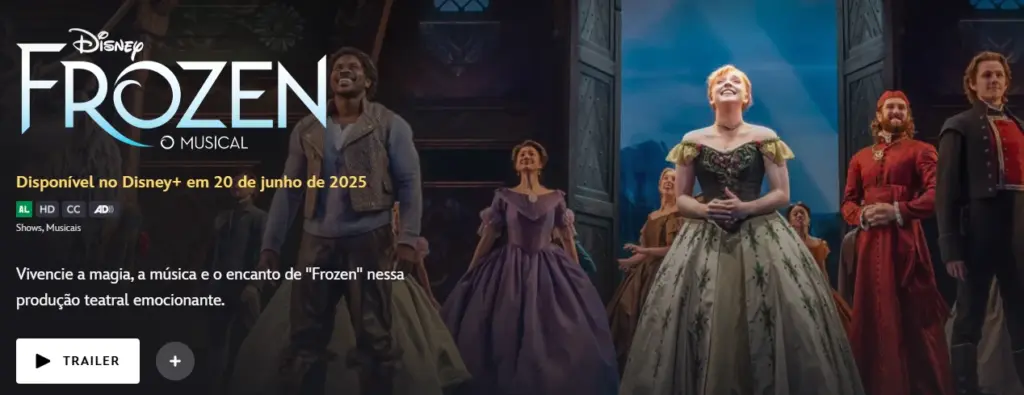 Musical de Frozen ganha data oficial no Brasil