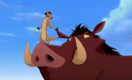Timão e Pumba, de O Rei Leão