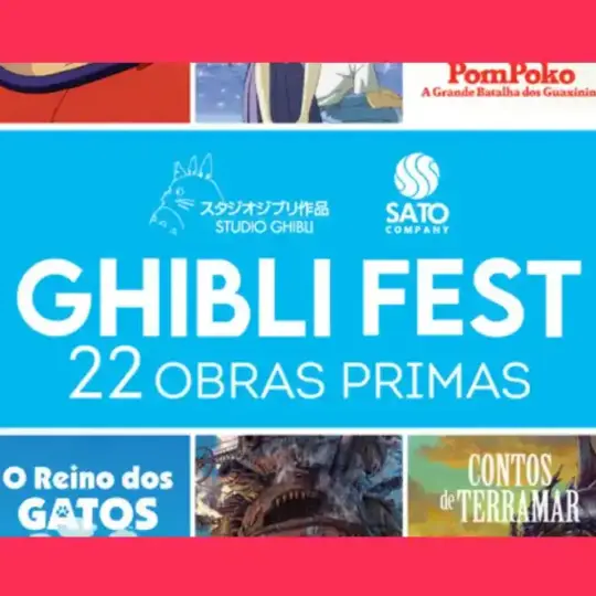 Filmes do Ghibli Fest terão pré-estreias no Sato Cinema